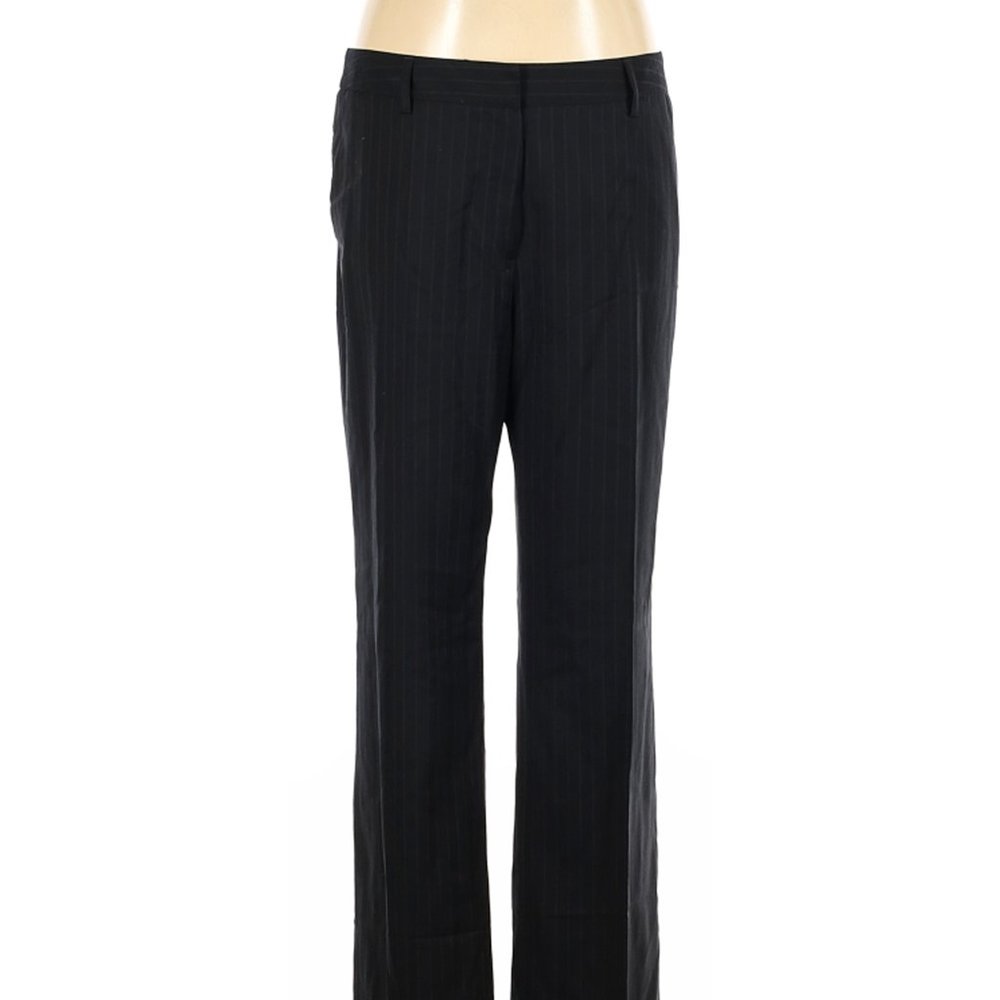 Gerard Darel Dark Gray w/Gray Pinstripe All-Season Wool Blend Pants Size 44 (10)
